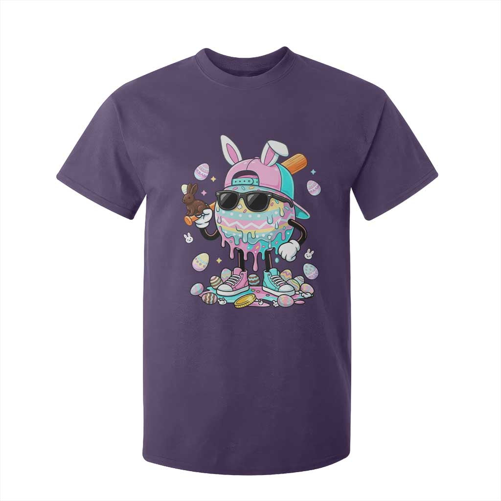 Funny Baseball Easter T Shirt For Kid Drip Ice Cream Bunny Easter TS14 Purple Print Your Wear