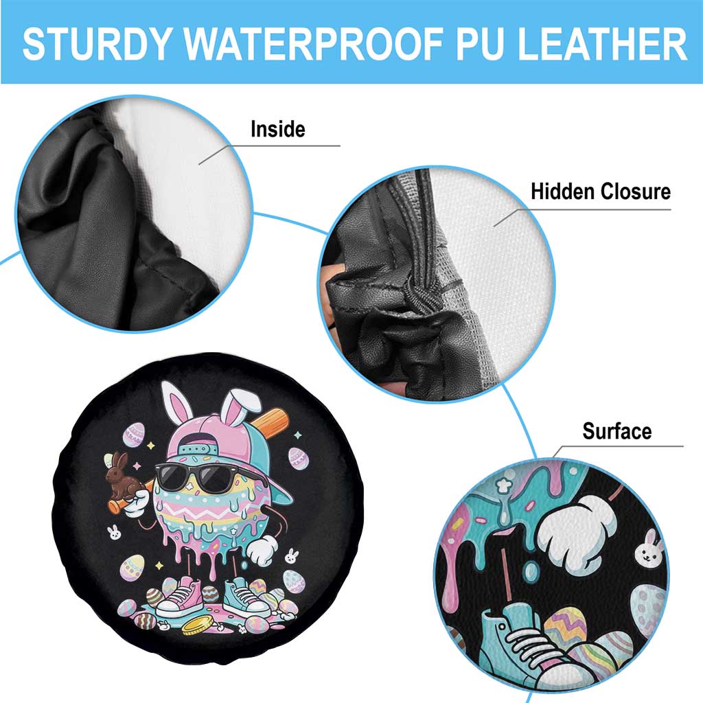 Funny Baseball Easter Spare Tire Cover Drip Ice Cream Bunny Easter TS14 Print Your Wear