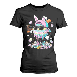 Funny Baseball Easter T Shirt For Women Drip Ice Cream Bunny Easter TS14 Black Print Your Wear