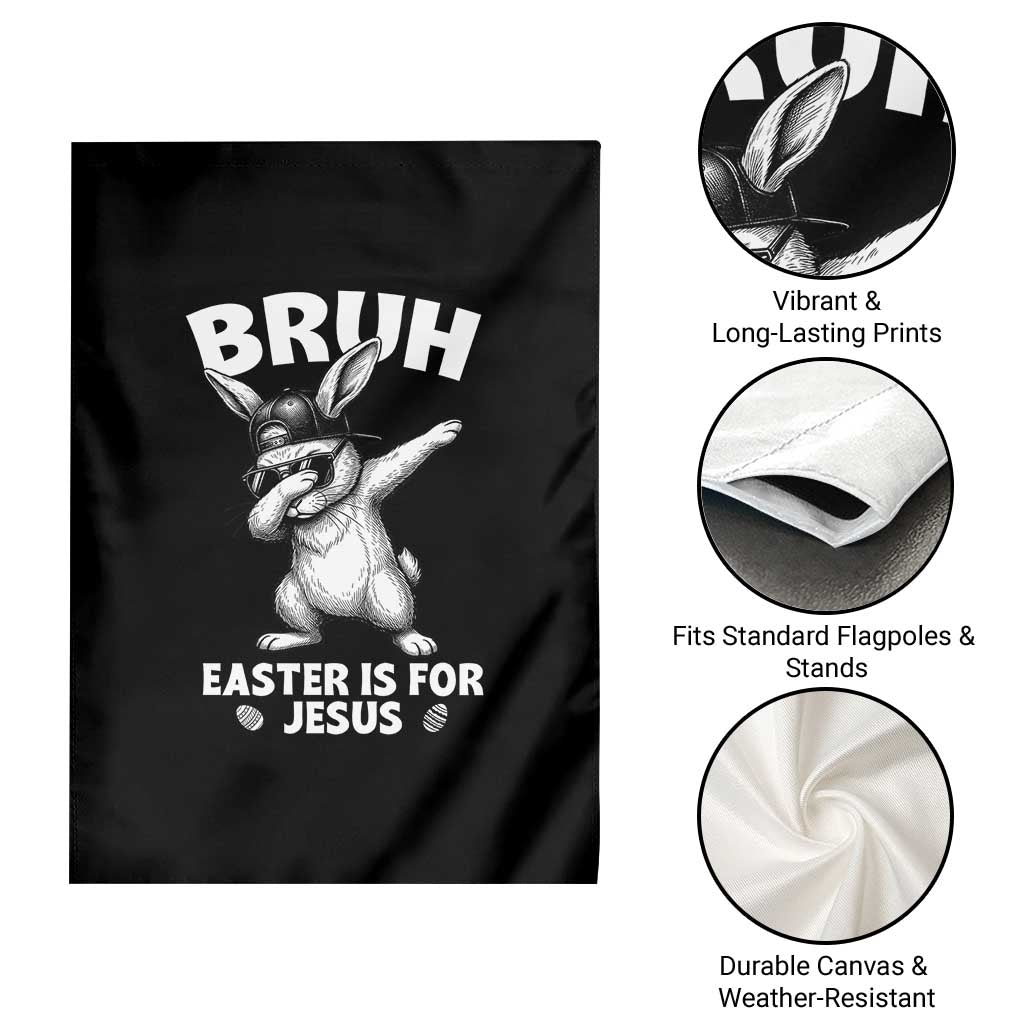 Christian Easter Bunny Garden Flag Bruh Easter Is For Jesus TS14 Print Your Wear