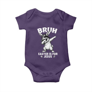 Christian Easter Bunny Baby Onesie Bruh Easter Is For Jesus TS14 Purple Print Your Wear