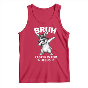 Christian Easter Bunny Tank Top Bruh Easter Is For Jesus TS14 Red Print Your Wear