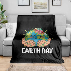 Cute Earth with Floral Earth Day Throw Blanket TS14 Print Your Wear
