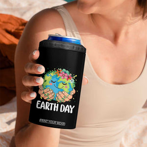 Cute Earth with Floral Earth Day 4 in 1 Can Cooler Tumbler TS14 Print Your Wear