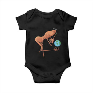 Happy Earth Day Baby Onesie Funny Marcus The Worm Eco Friendly TS14 Black Print Your Wear
