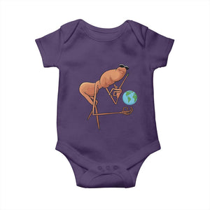 Happy Earth Day Baby Onesie Funny Marcus The Worm Eco Friendly TS14 Purple Print Your Wear
