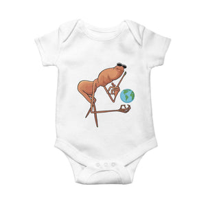 Happy Earth Day Baby Onesie Funny Marcus The Worm Eco Friendly TS14 White Print Your Wear