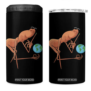 Happy Earth Day 4 in 1 Can Cooler Tumbler Funny Marcus The Worm Eco Friendly TS14 One Size: 16 oz Black Print Your Wear