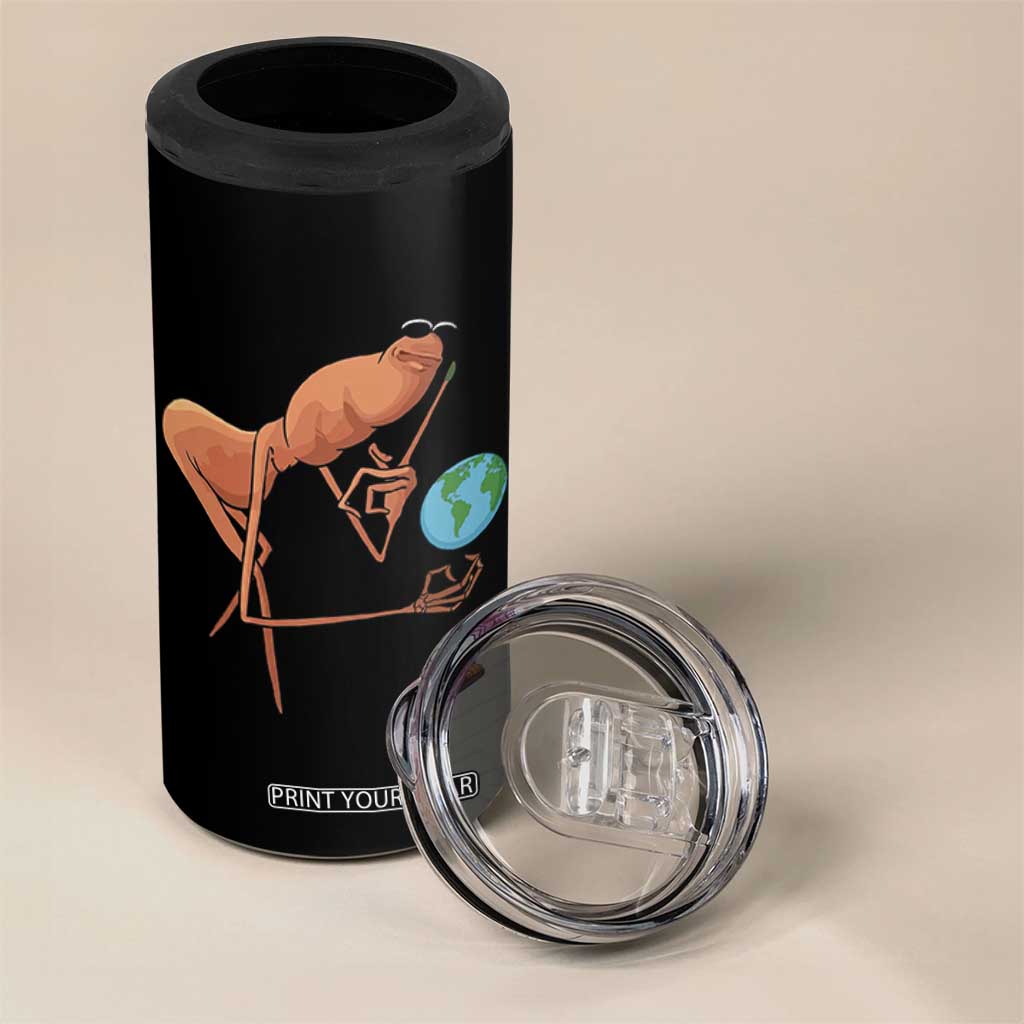 Happy Earth Day 4 in 1 Can Cooler Tumbler Funny Marcus The Worm Eco Friendly TS14 Print Your Wear