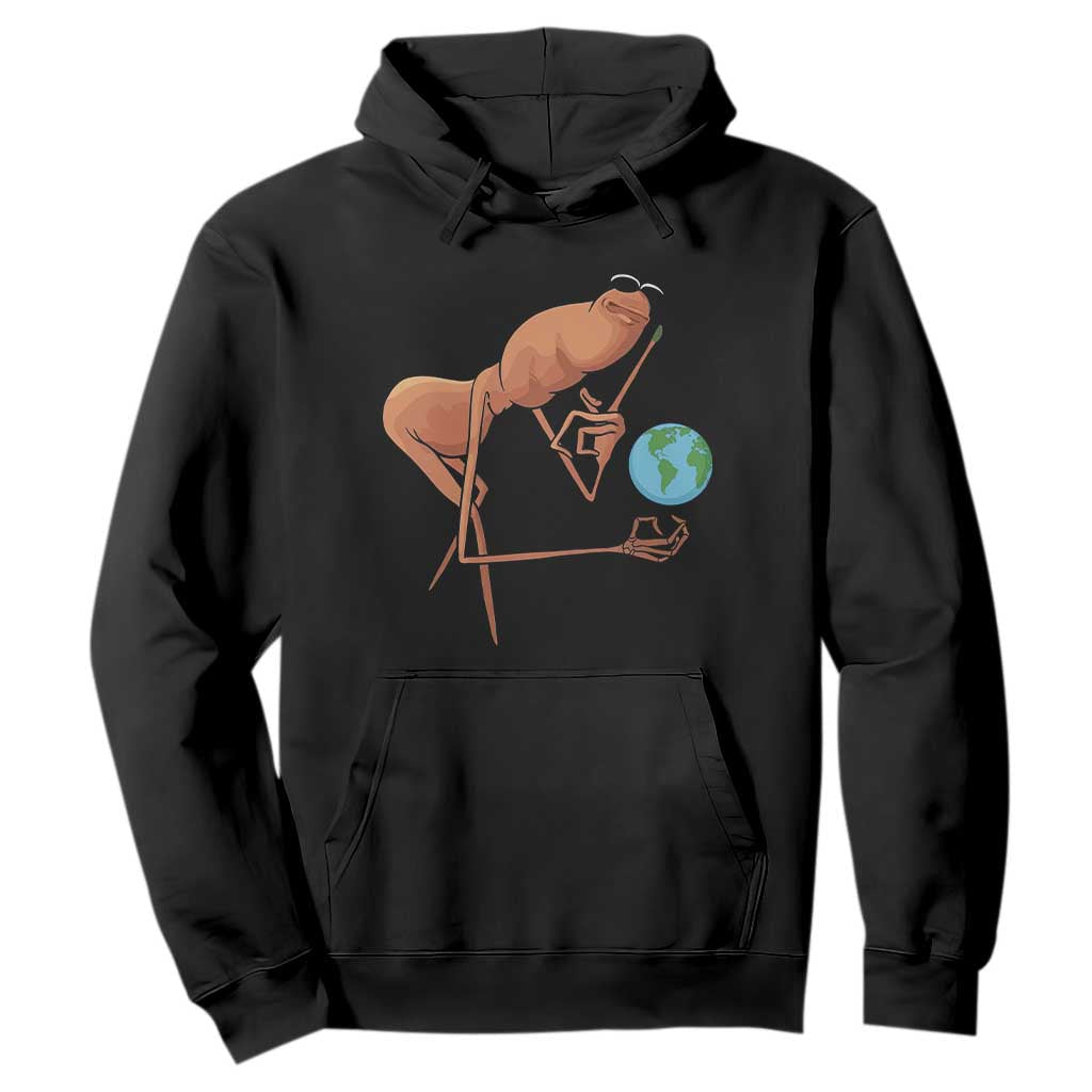 Happy Earth Day Hoodie Funny Marcus The Worm Eco Friendly TS14 Black Print Your Wear