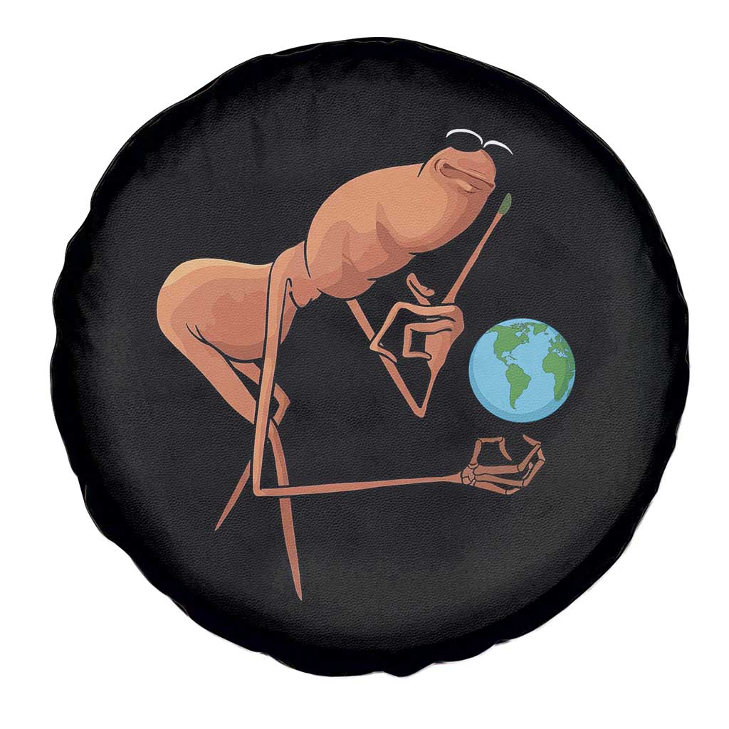Happy Earth Day Spare Tire Cover Funny Marcus The Worm Eco Friendly TS14 Print Your Wear