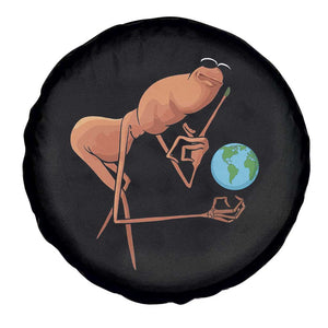 Happy Earth Day Spare Tire Cover Funny Marcus The Worm Eco Friendly TS14 Print Your Wear