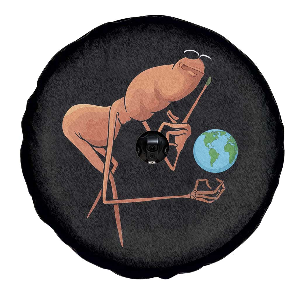 Happy Earth Day Spare Tire Cover Funny Marcus The Worm Eco Friendly TS14 Print Your Wear