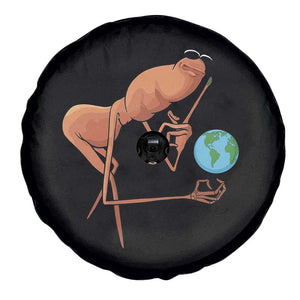 Happy Earth Day Spare Tire Cover Funny Marcus The Worm Eco Friendly TS14 Print Your Wear