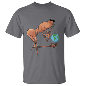 Happy Earth Day T Shirt Funny Marcus The Worm Eco Friendly TS14 Charcoal Print Your Wear