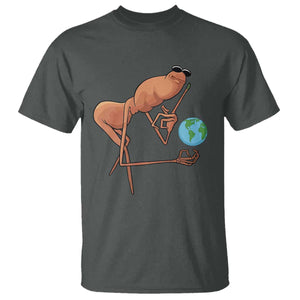 Happy Earth Day T Shirt Funny Marcus The Worm Eco Friendly TS14 Dark Heather Print Your Wear