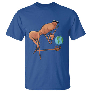 Happy Earth Day T Shirt Funny Marcus The Worm Eco Friendly TS14 Royal Blue Print Your Wear