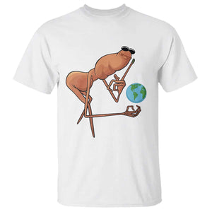 Happy Earth Day T Shirt Funny Marcus The Worm Eco Friendly TS14 White Print Your Wear