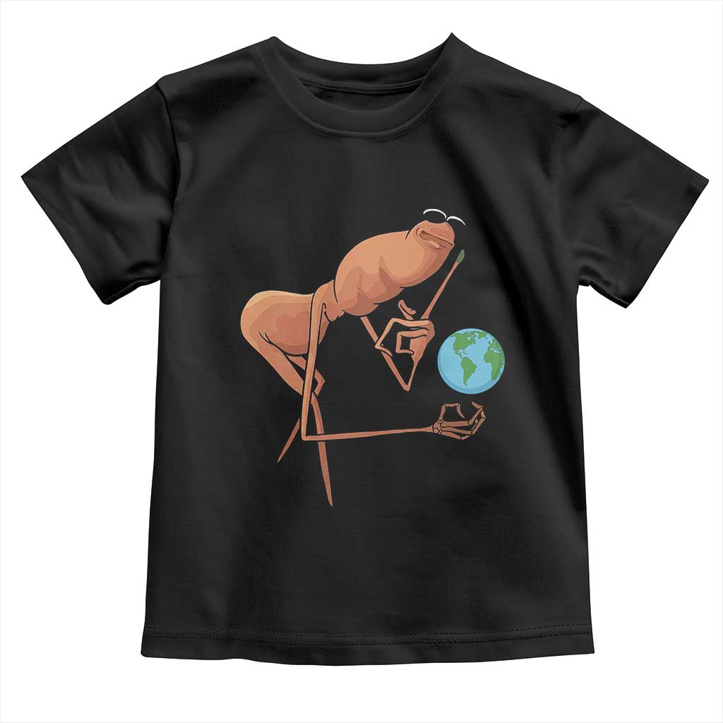 Happy Earth Day Toddler T Shirt Funny Marcus The Worm Eco Friendly TS14 Black Print Your Wear