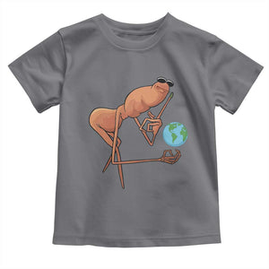 Happy Earth Day Toddler T Shirt Funny Marcus The Worm Eco Friendly TS14 Charcoal Print Your Wear