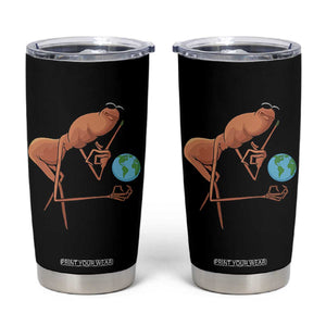 Happy Earth Day Tumbler Cup Funny Marcus The Worm Eco Friendly TS14 Black Print Your Wear