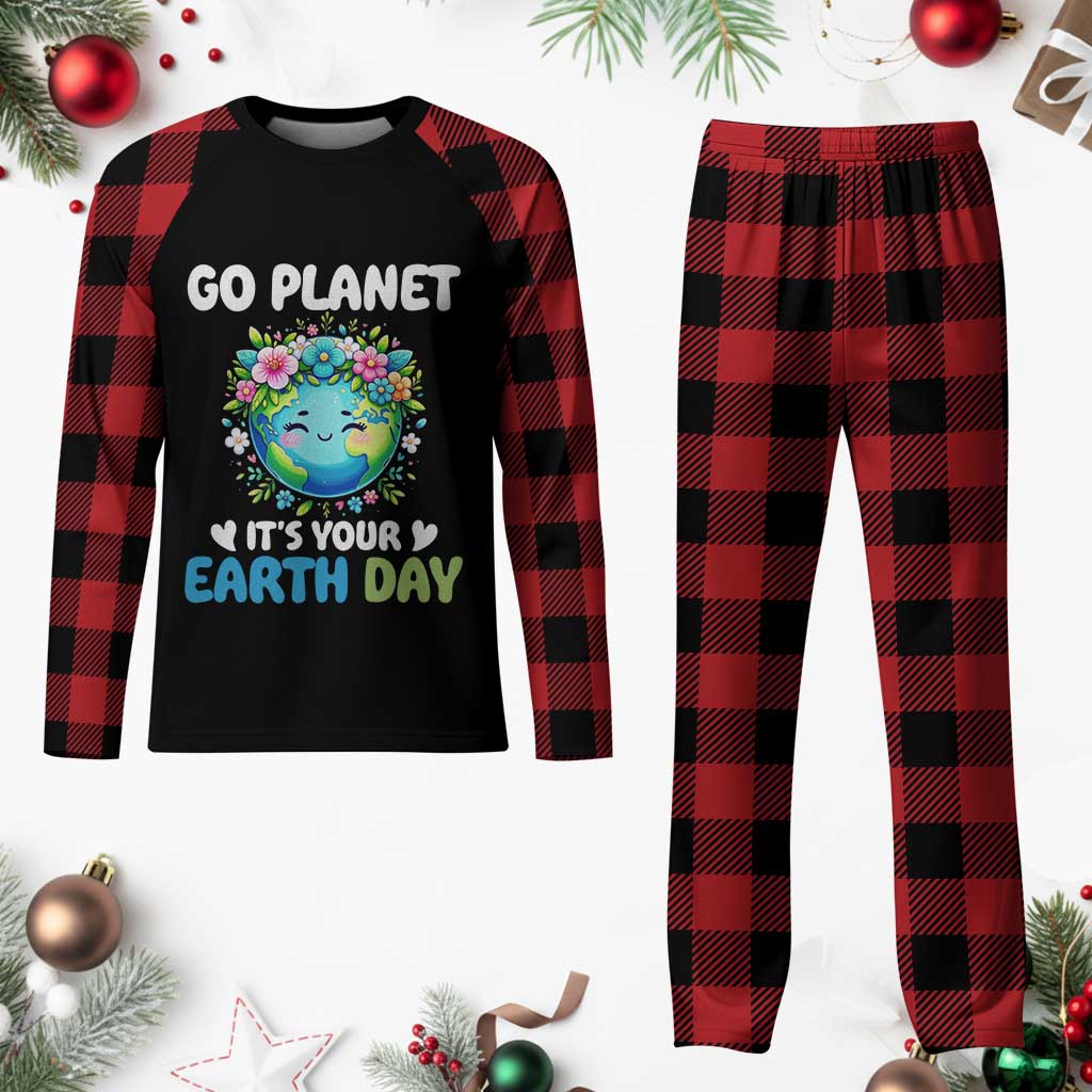 Go Planet It's Your Earth Day Plaid Pajama Set Funny Sarcastic Nature Lover TS14 Buffalo Plaid Print Your Wear