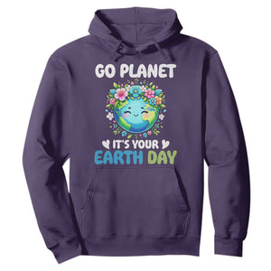 Go Planet It's Your Earth Day Hoodie Funny Sarcastic Nature Lover TS14 Purple Print Your Wear