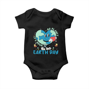 Go Planet It's Your Earth Day Baby Onesie Cute Nature Lover Heart Earth TS14 Black Print Your Wear