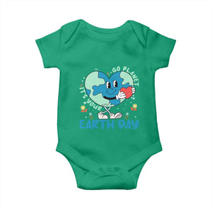 Go Planet It's Your Earth Day Baby Onesie Cute Nature Lover Heart Earth TS14 Irish Green Print Your Wear