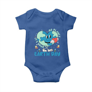 Go Planet It's Your Earth Day Baby Onesie Cute Nature Lover Heart Earth TS14 Royal Blue Print Your Wear