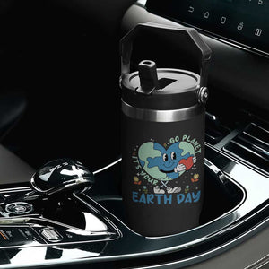 Go Planet It's Your Earth Day Flip Straw Tumbler Cute Nature Lover Heart Earth TS14 Print Your Wear