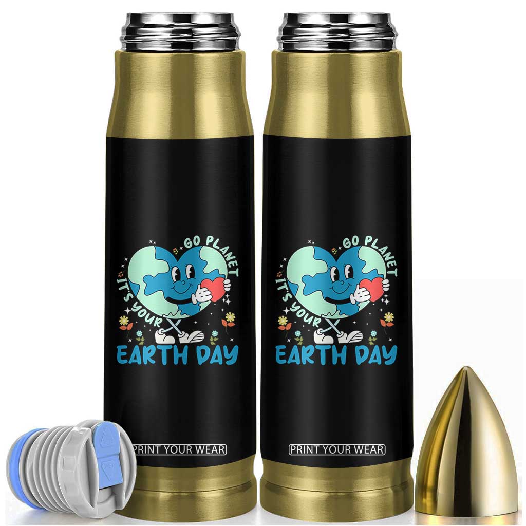 Go Planet It's Your Earth Day Bullet Tumbler Cute Nature Lover Heart Earth TS14 Black Print Your Wear