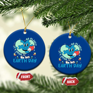 Go Planet It's Your Earth Day Ceramic Ornament Cute Nature Lover Heart Earth TS14 1pc Blue Print Your Wear