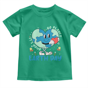 Go Planet It's Your Earth Day Toddler T Shirt Cute Nature Lover Heart Earth TS14 Irish Green Print Your Wear
