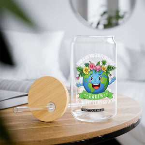 The Future Of Planet Is In My Classroom Glass Can Cute Earth with Floral Earth Day TS14 Print Your Wear