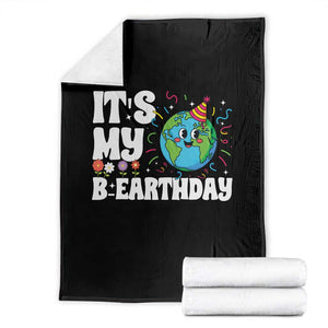 Earth Day Birthday Throw Blanket April 22 Nature Lover Eco Birthday Party Gift TS14 Black Print Your Wear