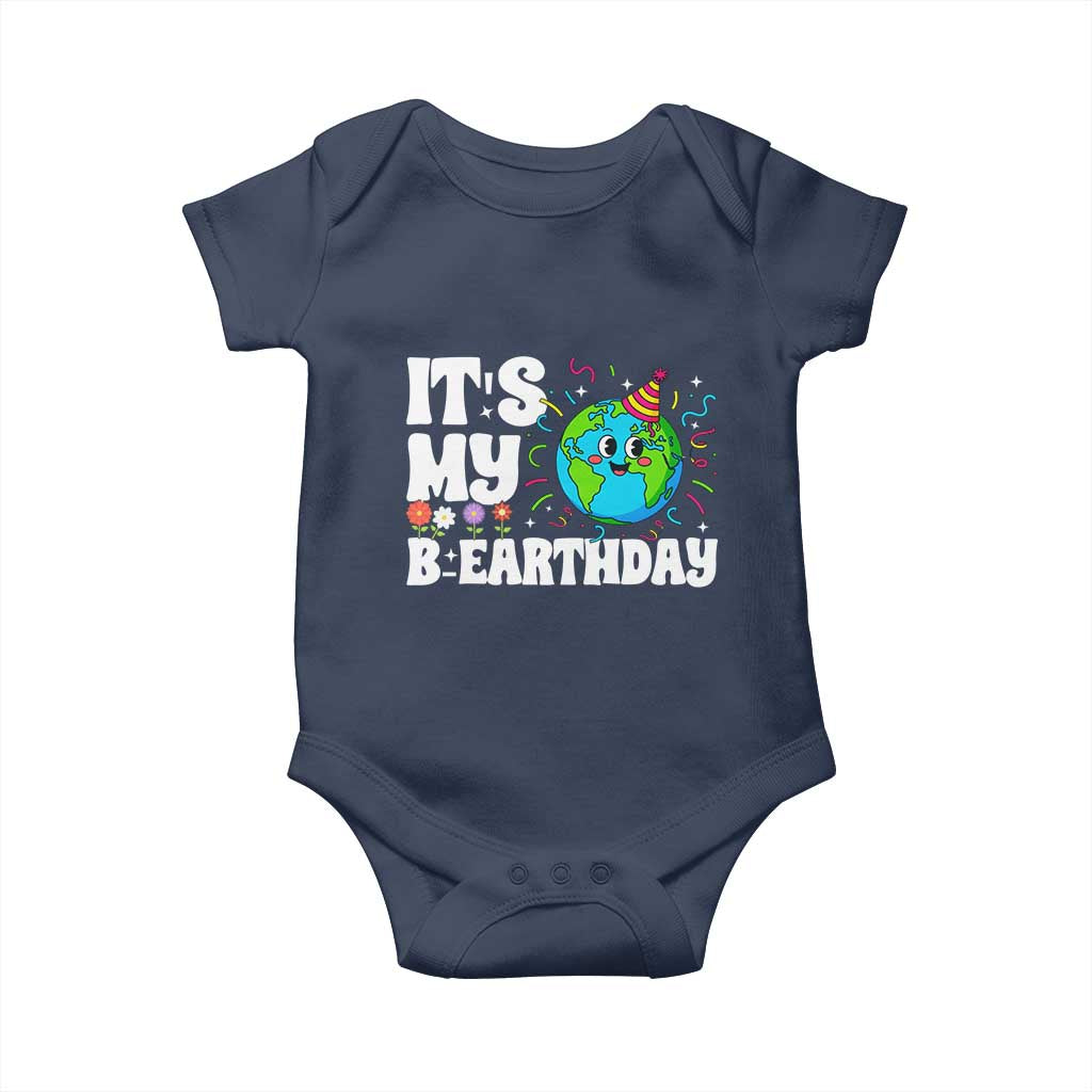 Earth Day Birthday Baby Onesie April 22 Nature Lover Eco Birthday Party Gift TS14 Navy Print Your Wear