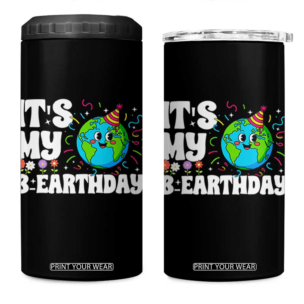 Earth Day Birthday 4 in 1 Can Cooler Tumbler April 22 Nature Lover Eco Birthday Party Gift TS14 One Size: 16 oz Black Print Your Wear