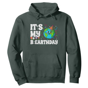 Earth Day Birthday Hoodie April 22 Nature Lover Eco Birthday Party Gift TS14 Dark Forest Green Print Your Wear