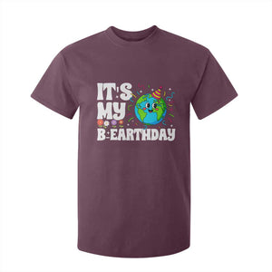 Earth Day Birthday T Shirt For Kid April 22 Nature Lover Eco Birthday Party Gift TS14 Maroon Print Your Wear