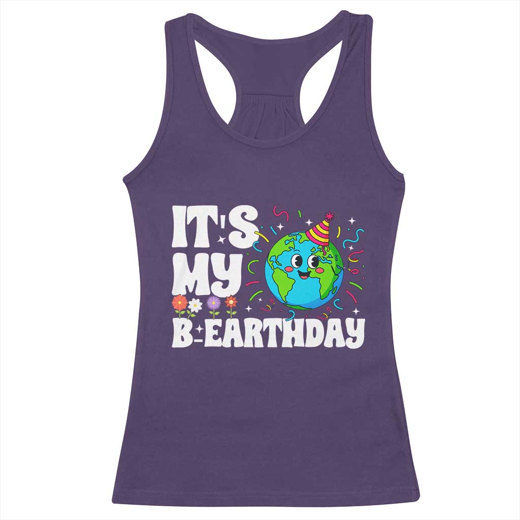 Earth Day Birthday Racerback Tank Top April 22 Nature Lover Eco Birthday Party Gift TS14 Purple Print Your Wear