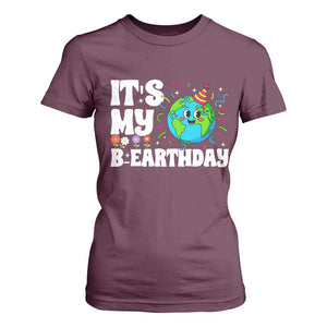 Earth Day Birthday T Shirt For Women April 22 Nature Lover Eco Birthday Party Gift TS14 Maroon Print Your Wear