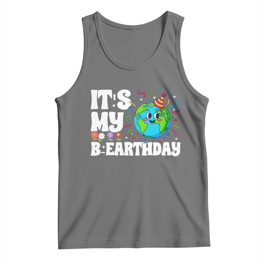 Earth Day Birthday Tank Top April 22 Nature Lover Eco Birthday Party Gift TS14 Black Heather Print Your Wear