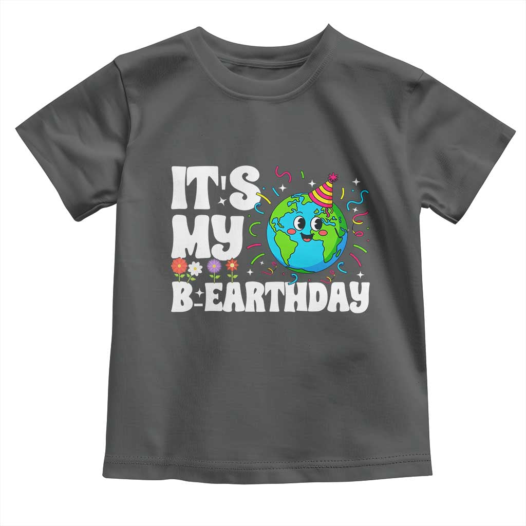 Earth Day Birthday Toddler T Shirt April 22 Nature Lover Eco Birthday Party Gift TS14 Dark Heather Print Your Wear