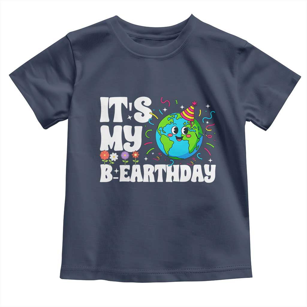 Earth Day Birthday Toddler T Shirt April 22 Nature Lover Eco Birthday Party Gift TS14 Navy Print Your Wear