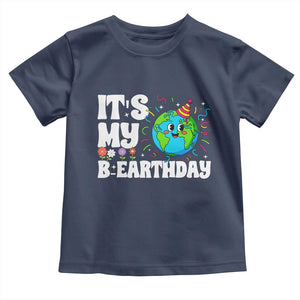 Earth Day Birthday Toddler T Shirt April 22 Nature Lover Eco Birthday Party Gift TS14 Navy Print Your Wear