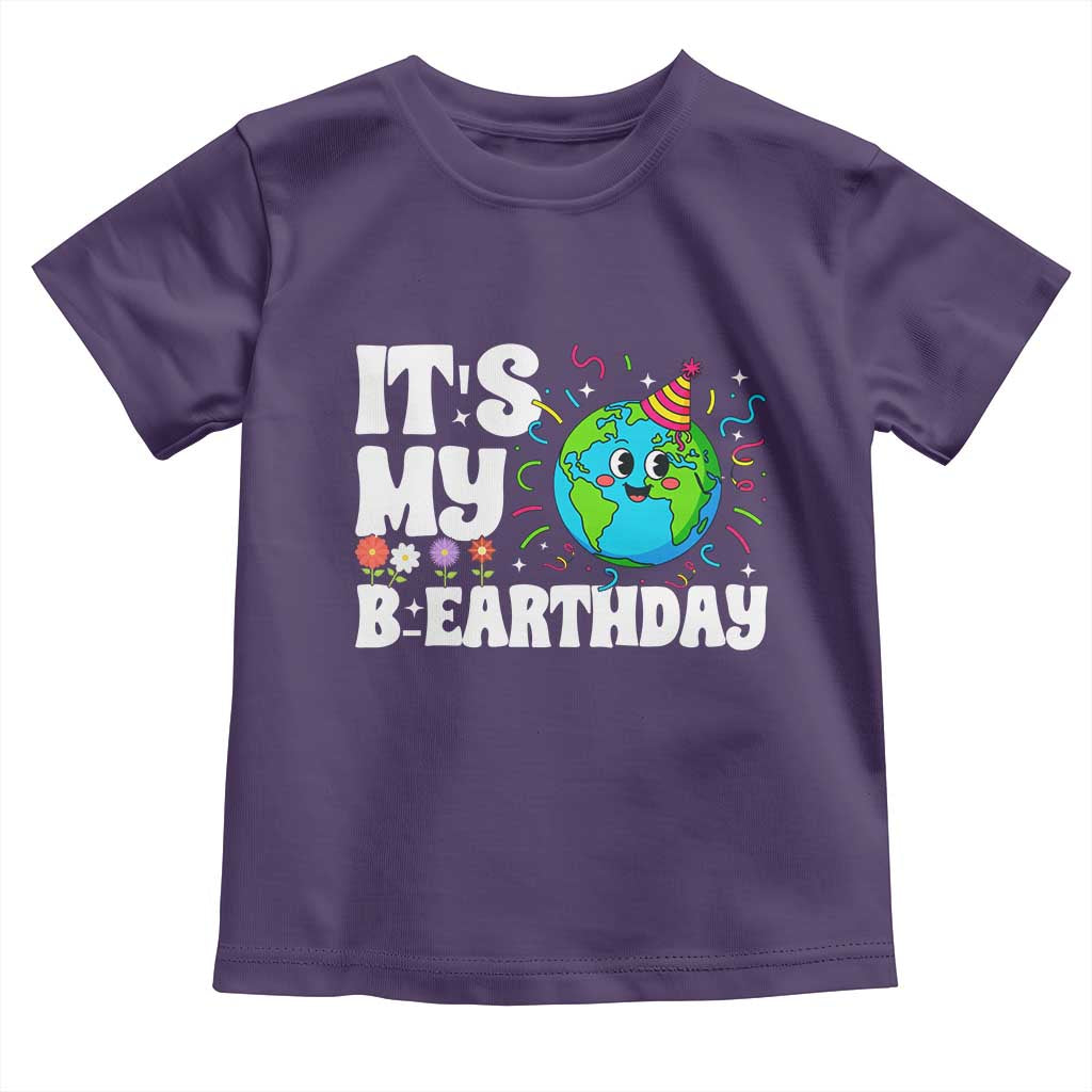 Earth Day Birthday Toddler T Shirt April 22 Nature Lover Eco Birthday Party Gift TS14 Purple Print Your Wear