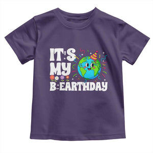 Earth Day Birthday Toddler T Shirt April 22 Nature Lover Eco Birthday Party Gift TS14 Purple Print Your Wear