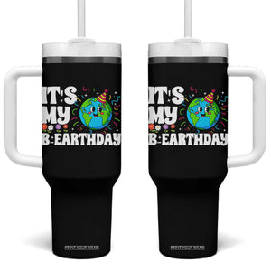Earth Day Birthday Tumbler With Handle April 22 Nature Lover Eco Birthday Party Gift TS14 One Size: 40 oz Black Print Your Wear