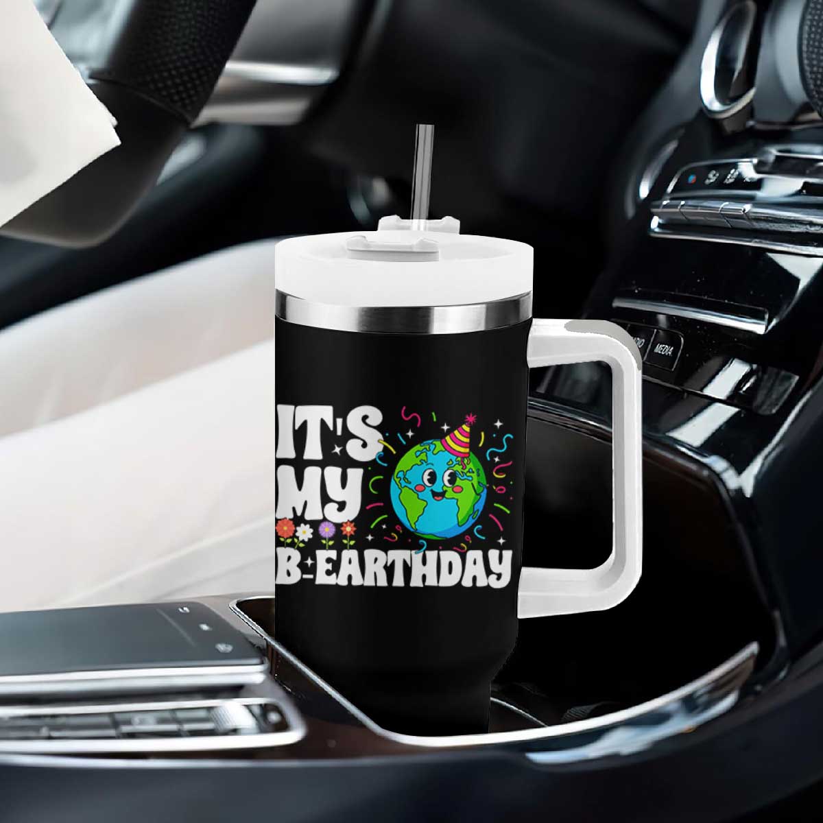 Earth Day Birthday Tumbler With Handle April 22 Nature Lover Eco Birthday Party Gift TS14 Print Your Wear